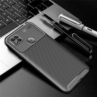 Xiaomi Redmi 9C Case Luxury Carbon Fiber Cover Shockproof Phone Case