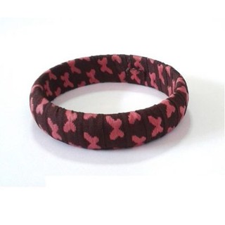 กำไลข้อมือลายผีเสื้อชมพู แฮนด์เมดวินเทจน่ารักๆ (Pink Butterfly Bracelet Handmade Bangle)