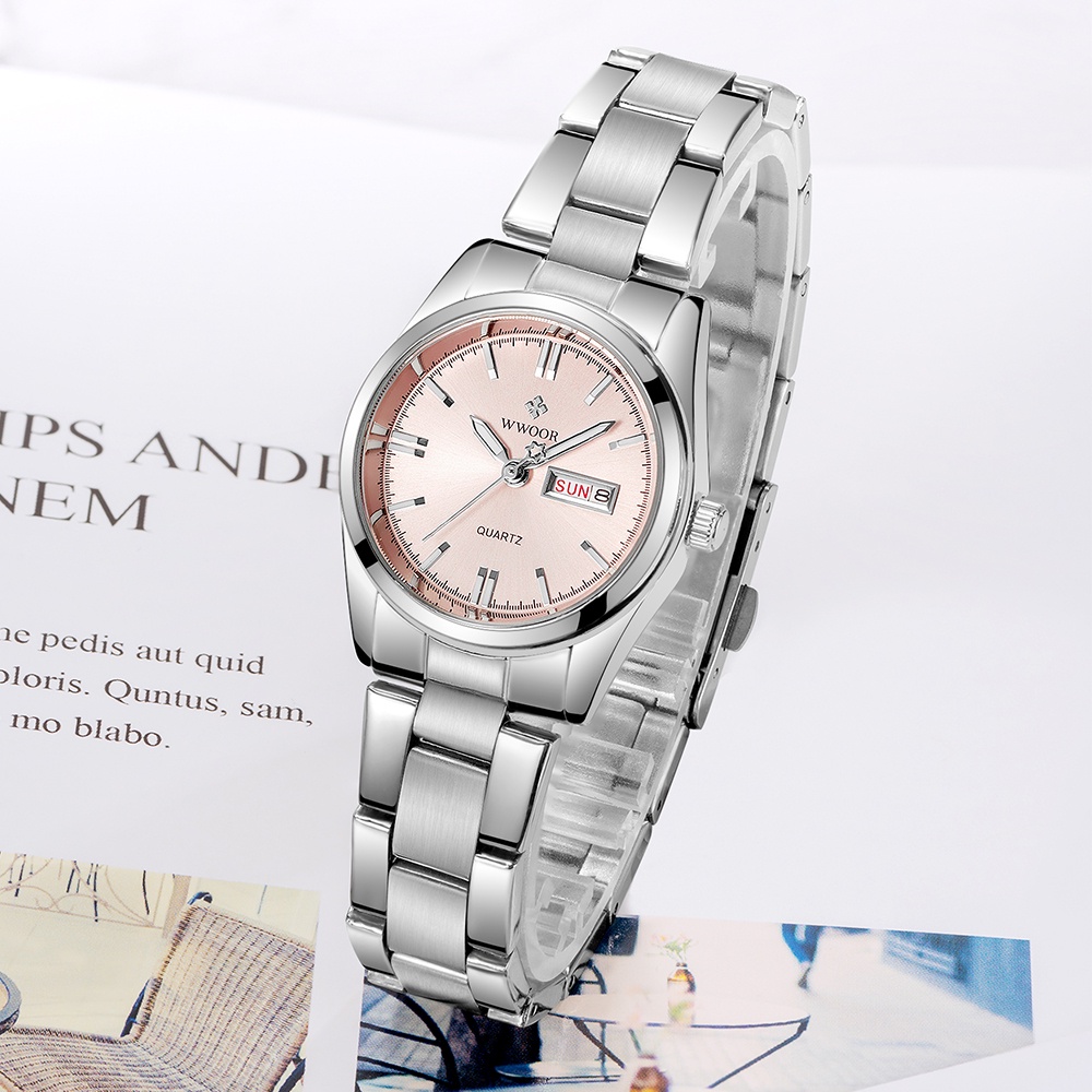ภาพสินค้าWWOOR นาฬิกาข้อมือผู้หญิง นาฬิกาควอตซ์ กันน้ำ กันน้ำ แฟชั่นสำหรับผู้หญิง-8804 จากร้าน wwoor.th บน Shopee ภาพที่ 1