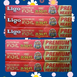 [พร้อมส่ง] Ligo ลิโก้ อะลูมิเนียมฟอยล์ ฟอยล์ 12 นิ้ว 25 ตารางฟุต / 30.5 ซม.*7.6 เมตร แพค 3 กล่อง