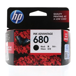 ตลับหมึก HP 680 BK For HP Deskjet Ink Advantage : 1115 / 1118 / 2135 / 2138 / 3635 / 3636 / 3638 / 3775 / 3776 / 3777