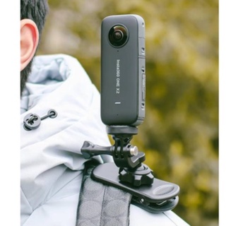 คลิปหนีบกระเป๋าเป้สะพายหลัง ลายผีเสื้อ หมุนได้ 360 องศา สําหรับกล้อง insta360 one x x2 GoPro9 ACTION