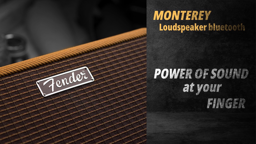 ลองดูภาพสินค้า FENDER ลำโพง Monterey Tweed Bluetooth Speaker - Yellow Mustard