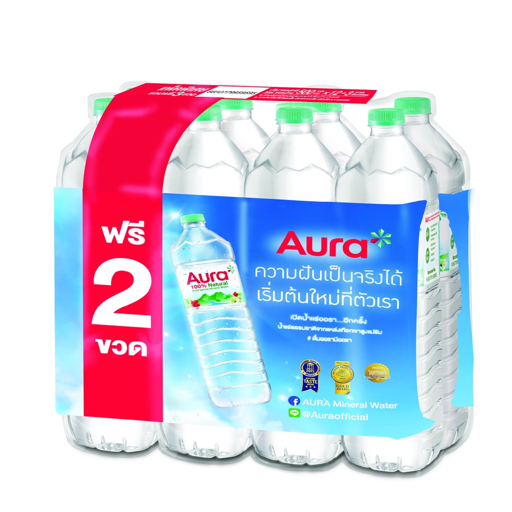 aura-ออรา-10-แพ็ค-น้ำแร่ธรรมชาติ-100-1500-ml-x-6-ขวด-free-2