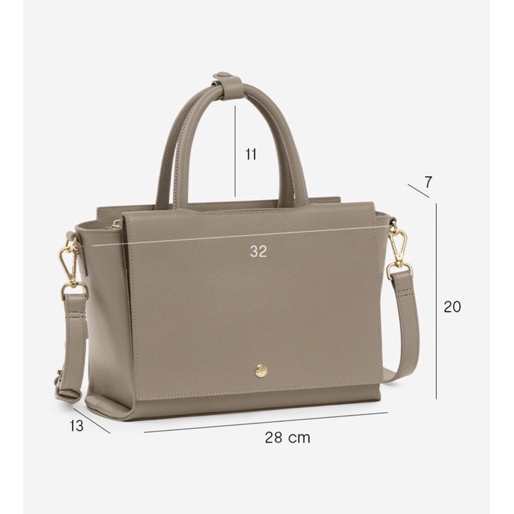 Heidi collection 2022 ไซส์ 28 สี Taupe หนังแท้ สวยมากกก | Shopee Thailand