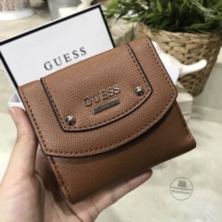 GUESS FACTORY WOMENS SHORT WALLET สีน้ำตาล (outlet)