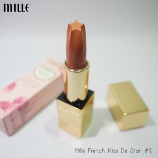 Mille ลิปสติกเนื้อแมทกึ่งครีม French Kiss De Star Lipstick 3 g