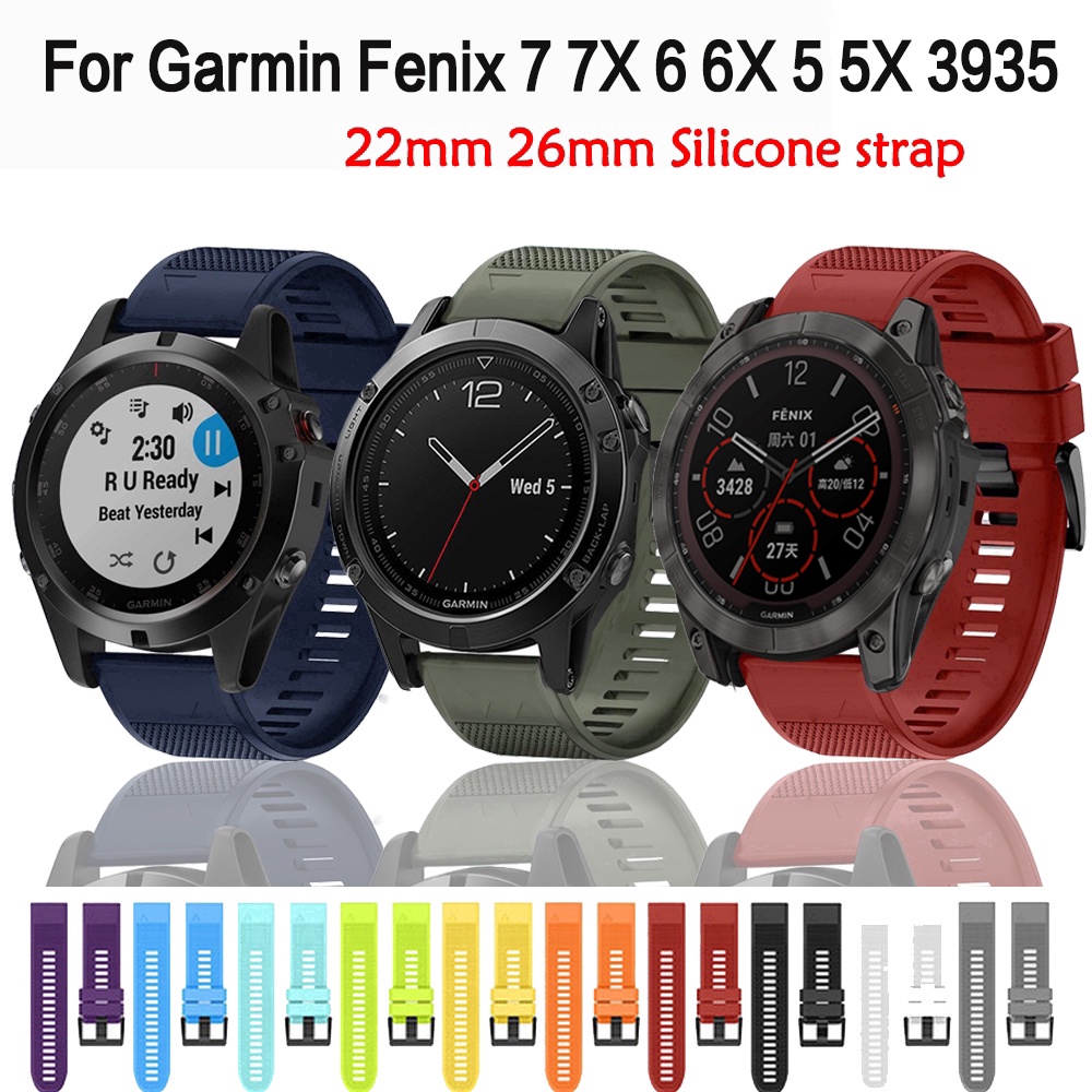 ภาพหน้าปกสินค้า26 มม 22 มม สายนาฬิกาข้อมือ Garmin Fenix 5X 6X 7X 5 6 7 3 3 HR Forerunner 935 Quick Release จากร้าน yeyege.th บน Shopee