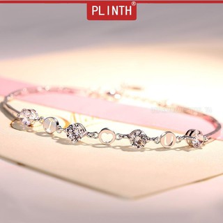 PLINTH สร้อยข้อมือเงินแท้ 925 hart1398