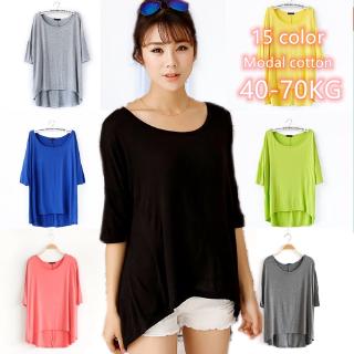 พร้อมส่ง เสื้อยืดแขนครึ่ง ผ้าฝ้าย ทรงหลวม สไตล์เกาหลี พลัสไซซ์ แฟชั่นสําหรับผู้หญิง 2021