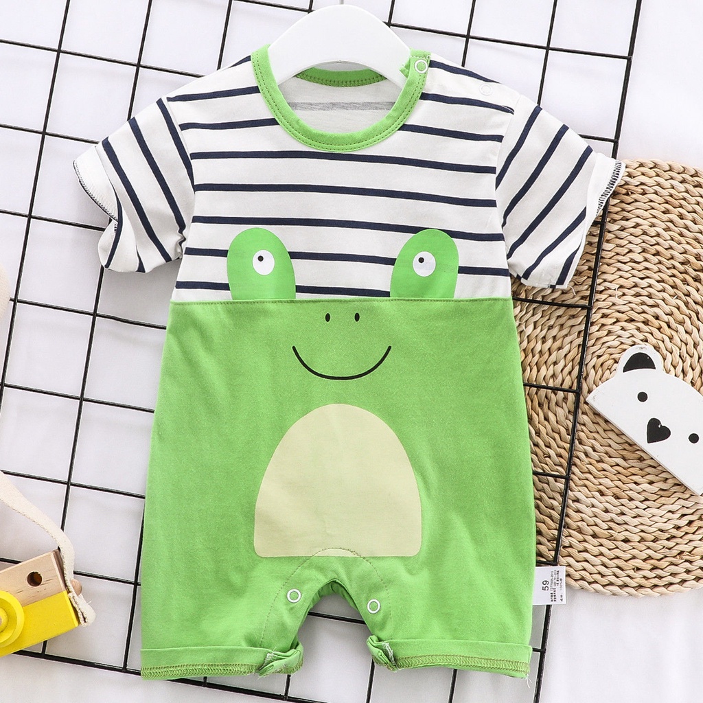 hot-sale-ชุดนอนเด็ก-ชุดนอน-sleepwearเสื้อแขนสั้นผ้าฝ้ายฤดูร้อนเด็ก-ชายและหญิงทารกส่วนบางเสื้อผ้าทารกแรกเกิดชุดปีนเขาชุ