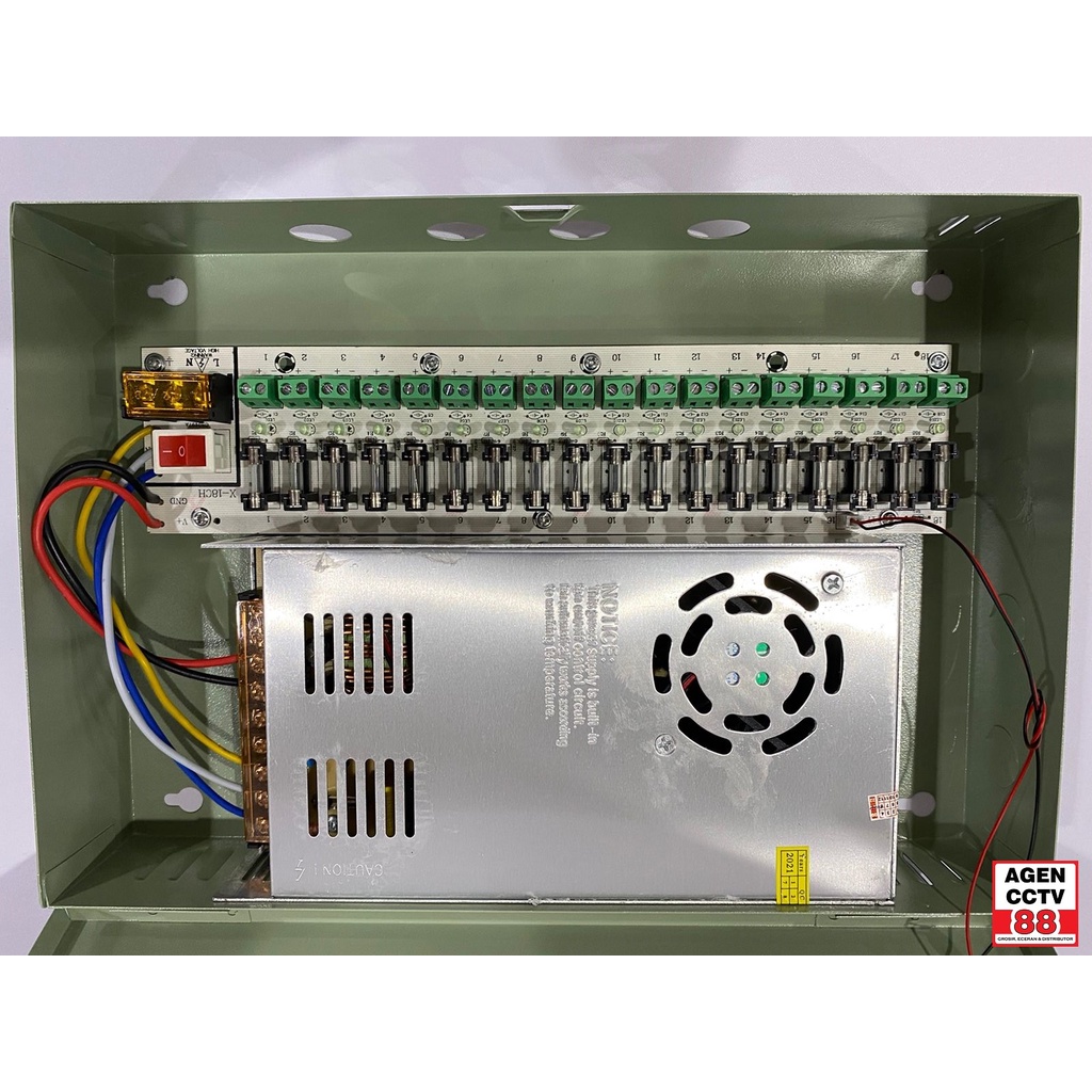 พาวเวอร์ซัพพลาย PSU Panel Box DC 12V 30A 18CH ฟรีสาย A/C ราคารับประกัน ...