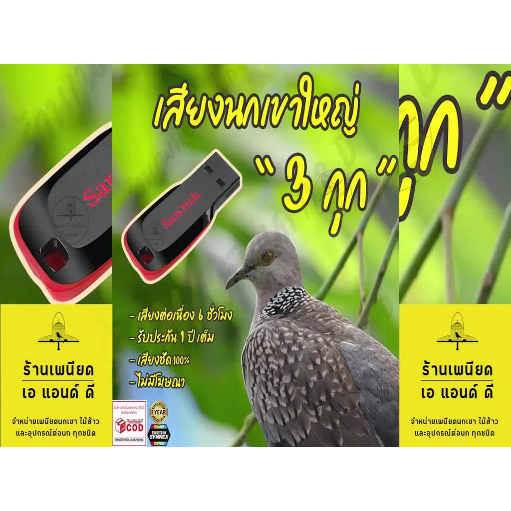 เสียงต่อ-นกเขาใหญ่-3กุก-ยาว6ชั่วโมง-ไม่มีโฆษณา-แฟลชไดร์ฟ-flash-drive-มีเก็บเงินปลายทาง