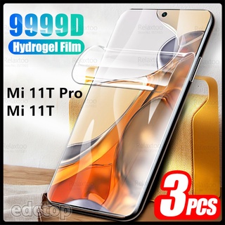 3pcs 999D Curved Screen Protector For Xiaomi 11T Pro Hydrogel Film Xiomi Mi11T 11 T Mi 11TPro Soft Not Tempered Glass