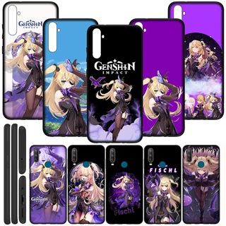 เคสโทรศัพท์มือถือ ซิลิโคนนิ่ม ลาย Genshin Impact fischl C2-TH24 สีดํา สําหรับ OPPO A5s A3s A5 2018 A9 2020 A7 F11 Pro