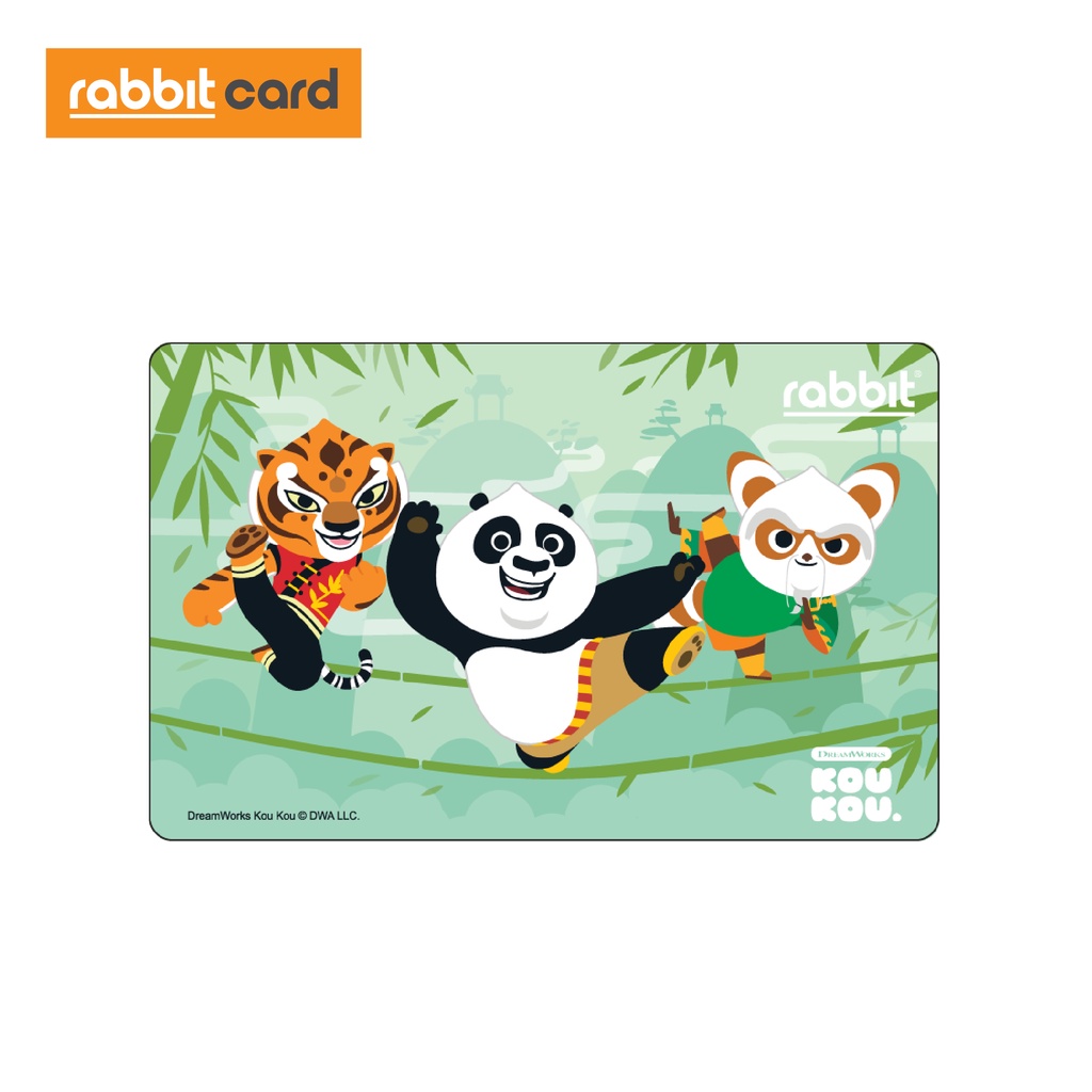 รูปภาพสินค้าแรกของRabbit Card บัตรแรบบิทคอลเลคชันพิเศษ KOU KOU สำหรับบุคคลทั่วไป (Kung Fu Panda)