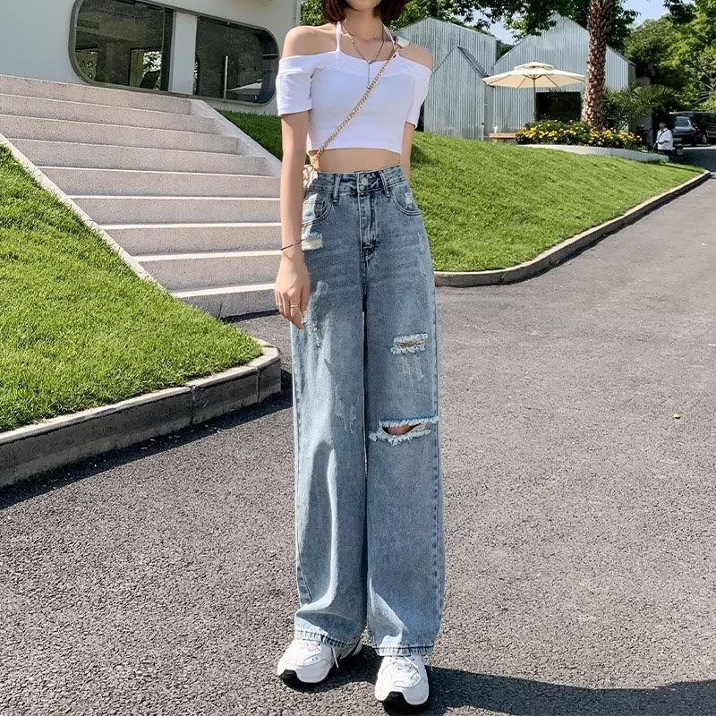 dadulove-2022-new-korean-version-ins-ripped-jeans-high-waist-loose-straight-wide-leg-pants-fashion-womens-clothing