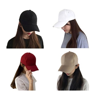 หมวกแก๊ป สีพื้น สไตล์เกาหลี แฟชั่นสําหรับผู้ชาย และผู้หญิง
