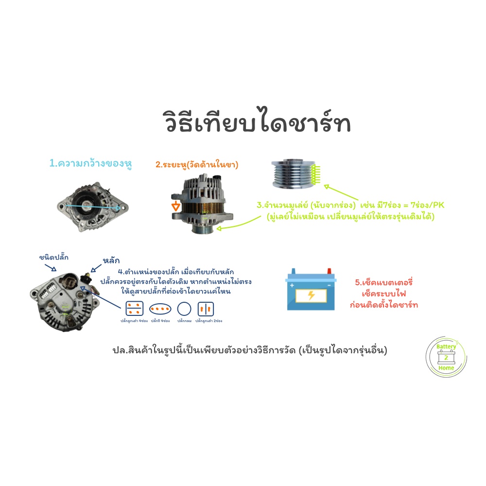 ไดชาร์จ-โตโยต้าไมตรี้-nd-มีปั๊ม-alternator-toyota-mighty-45-50a-12v-ใหม่-ปลั๊ก-3-ช่อง