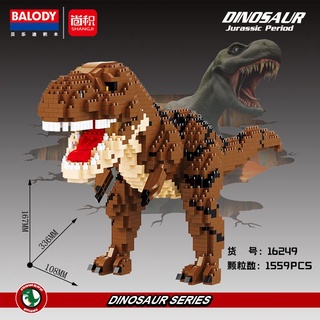 ✖☒New Balody Mini Blocks Dinosaur Building Toy Tyrannosaurus Jurassic Park Triceratops Kids Toys for Children Gifts Boy