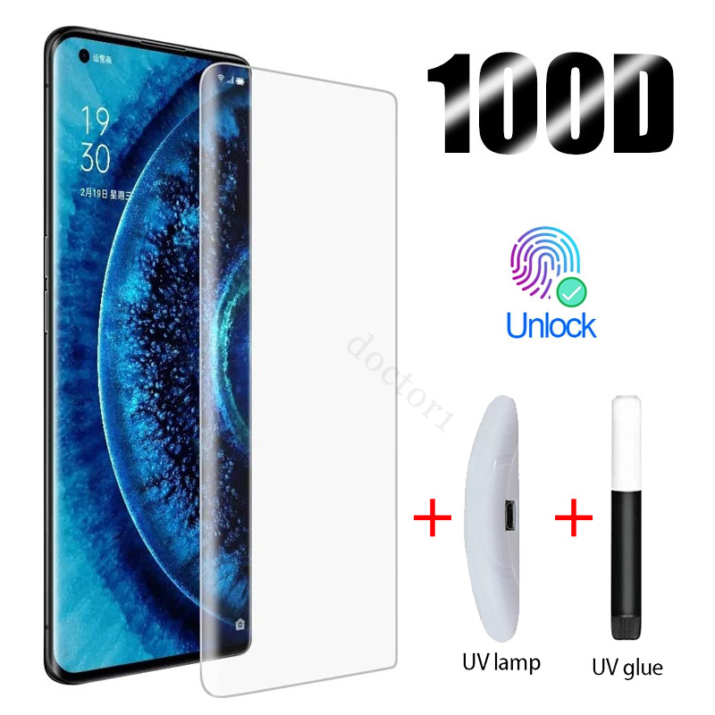ฟิล์มกระจก UV สำหรับ OPPO Find X8 X7 Ultra X6 X5 X3 X2 Pro Reno 13 12 ...