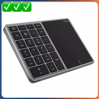 มินิตัวเลข Bluetooth แป้นพิมพ์ Touch Keypad Dual Mode 2.4G ไร้สาย22คีย์เข้ากันได้กับแท็บเล็ตแล็ปท็อปเดสก์ท็อป