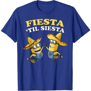 เสื้อยืดโอเวอร์ไซส์เสื้อยืด พิมพ์ลายกราฟิก Despicable Me Minions Fiesta Til SiestaS-3XL