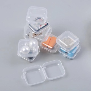 กล่องพลาสติกใส ขนาดเล็ก สําหรับเก็บเครื่องประดับ ต่างหู แหวน 10 ชิ้น