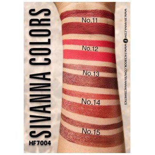 ภาพขนาดย่อของภาพหน้าปกสินค้าHF7004 Sivanna Colors Matte Lip ซีเวียน่า 2in1 ลิปกลอส + ดินสอเขียนขอบปาก จากร้าน lottashop บน Shopee ภาพที่ 4