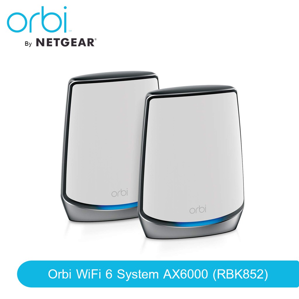 NETGEAR RBK852 Orbi Whole Home Tri-Band Mesh WiFi 6 System Router With ...