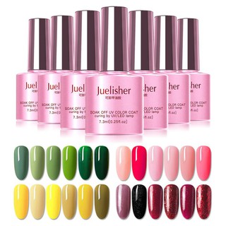 ภาพหน้าปกสินค้าสีเจล Juelisher เบอร์ 1-20 gel polish UV LED 7.3 ml ทาเล็บเจล สีทาเล็บเจล สีเจล ยาทาเล็บเจล ที่เกี่ยวข้อง