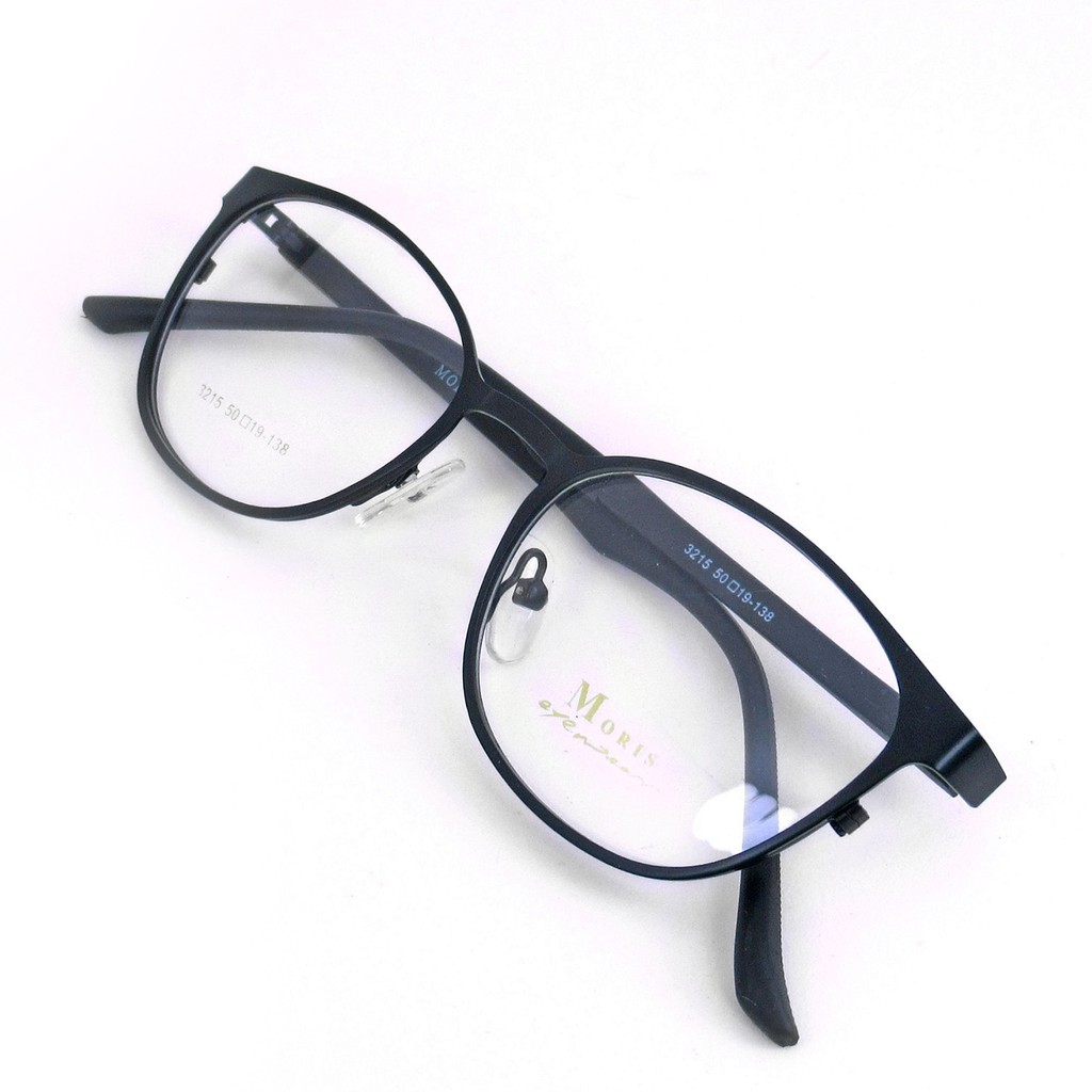 moris-แว่นตา-รุ่น-3215-สีดำ-กรอบแว่นตา-สำหรับตัดเลนส์-วัสดุ-สแตนเลสสตีล-ขาข้อต่อ