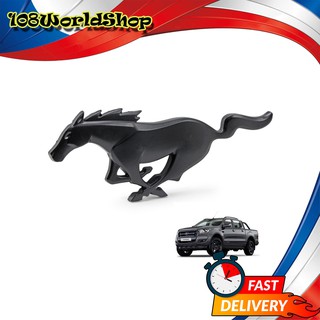 โลโก้ Logo Mustang Horse สี Matte Black Mustang, Ranger Ford 2, 4 ประตู ปี2000-2018