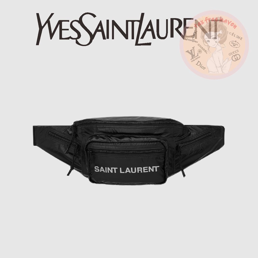 shopee-ลดกระหน่ำ-ของแท้-100-yves-saint-laurent-brand-new-nuxx-saint-laurent-print-nylon-body-bag
