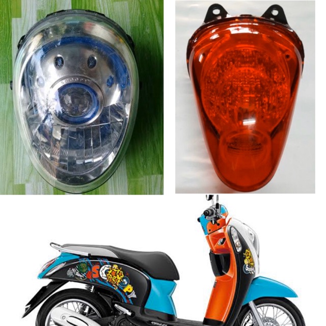 ไฟหน้า-เพชร-ติดรถ-ชุดไฟท้าย-เพชร-ในใส-นอกแดง-scoopy-i-new-2012-hma