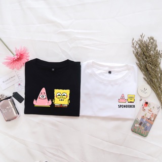 เสื้อยืดสกรีนลาย SpongeBob สพันจ์บ๊อบ มีไซส์เด็ก