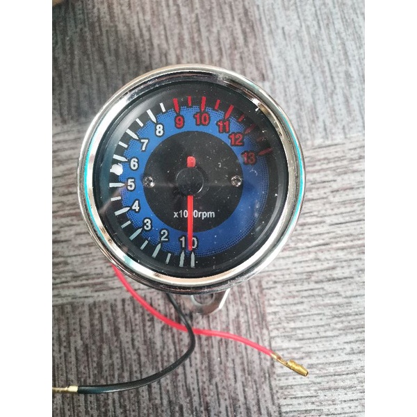 เครื่องวัดระยะทาง RPM TACHOMETER 12V RPM Meter LED Backlight RPM Shift ...