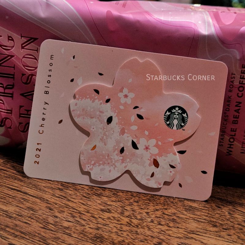 รูปภาพสินค้าแรกของบัตร Starbucks ลาย Cherry Blossom DIECUT (2021)