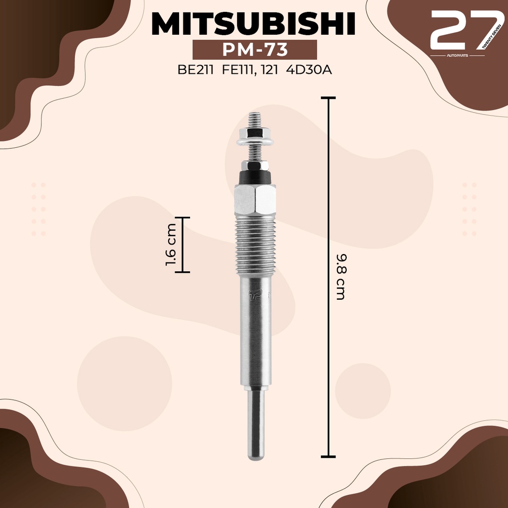 หัวเผา-pm-73-mitsubishi-fuso-canter-4d30-ตรงรุ่น-20-5v-24v-top-performance-japan-มิตซูบิชิ