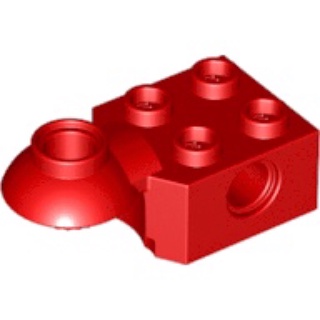 Lego part No.48170 / 48442 Technic Brick Modified 2 x 2 with Pin Hole, Rotation Joint Ball Half (Horizontal Top)