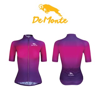 Demonte cycling เสื้อจักรยาน DE063 Neon pink สำหรับผู้หญิง เนื้อผ้า Microflex Super lightweight