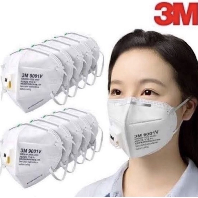 พร้อมส่ง-หน้ากาก3mรุ่น9001v-p1แบบมีวาล์วช่วยให้หายใจไม่อึดอัด-ของแท้100-1กล่อง-25ชิ้น