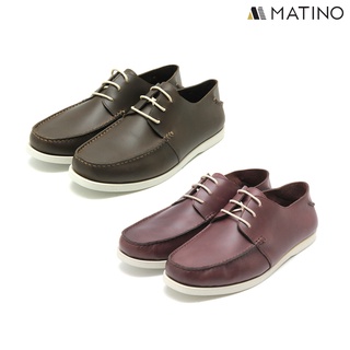 สินค้า MATINO SHOES รองเท้าหนังออยล์ รุ่น MC/S9335 - GREEN/RED