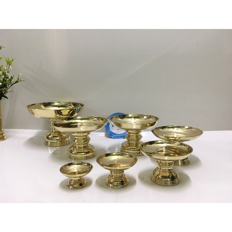 brass-byfa-f1068-พานรองขันขนาด8นิ้ว-พานวัดจริง7-งานหล่อทองเหลืองแท้-หนาหนัก-พานรองหนา