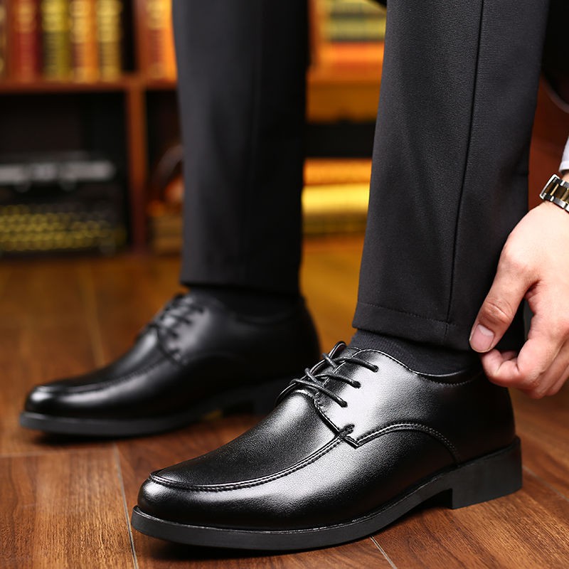 รองเท้า-hot-sale-ใหม่-ธุรกิจ-สวมใส่อย่างเป็นทางการ-ผู้ชาย-รองเท้าหนัง-ลูกไม้ขึ้น-ระบายอากาศได้-งาน-รองเท้าทำงาน-อังกฤษ