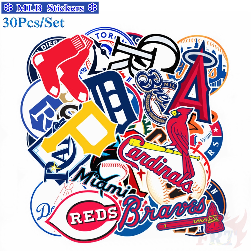 ภาพหน้าปกสินค้าMLB Major League Baseball Team Logo Series 01 สติ๊กเกอร์  30Pcs/Set DIY Fashion Waterproof Mixed Decals Doodle สติ๊กเกอร์
