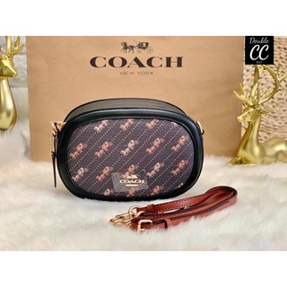 (แท้ 💯%‼ Factory) CO ACH CAMERA BAG WITH HORSE AND CARRIAGE DOT PRINT