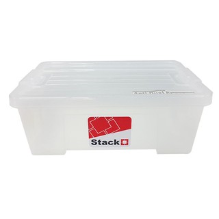 กล่องเก็บของใส A4 STACKO 6651 10 ลิตร กล่องเก็บของ A4 STACKO 6651 10L สีใส กล่องเก็บของอเนกประสงค์ สามารถวางซ้อนกันได้ เ