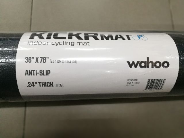 พรมยางรองเทรนเนอร์ปั่นจักรยาน-wahoo-kickrmat