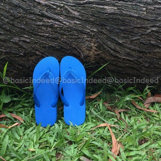 รองเท้าแตะคีบสีพื้น: สีน้ำเงินสด(รุ่นประหยัด)